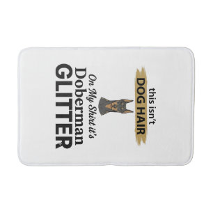 Doberman Glitter Funny Dog Lover Vintage Design_1 Bath Mat