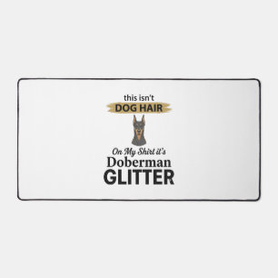 Doberman Glitter Funny Dog Lover Vintage Design_1 Desk Mat