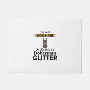 Doberman Glitter Funny Dog Lover Vintage Design_1 Doormat