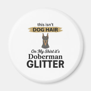 Doberman Glitter Funny Dog Lover Vintage Design_1 Magnet