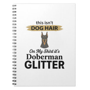 Doberman Glitter Funny Dog Lover Vintage Design_1 Notebook