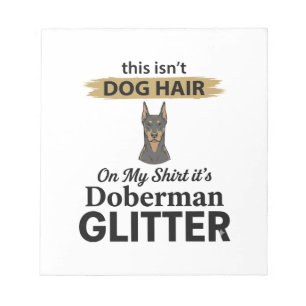 Doberman Glitter Funny Dog Lover Vintage Design_1 Notepad