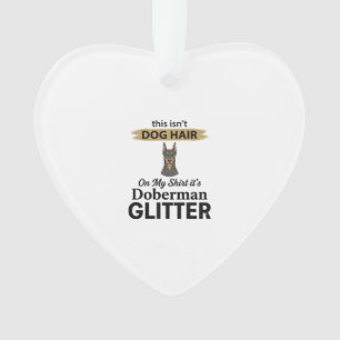 Doberman Glitter Funny Dog Lover Vintage Design_1 Ornament