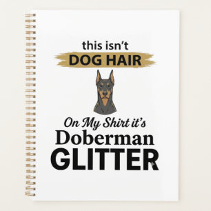 Doberman Glitter Funny Dog Lover Vintage Design_1 Planner