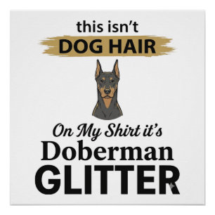 Doberman Glitter Funny Dog Lover Vintage Design_1 Poster