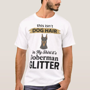 Doberman Glitter Funny Dog Lover Vintage Design_1 T-Shirt