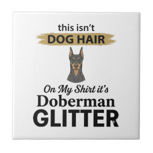 Doberman Glitter Funny Dog Lover Vintage Design_1 Tile