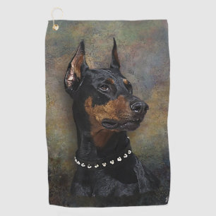 Doberman   golf towel