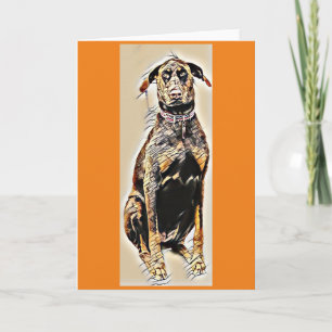 Doberman greeting card