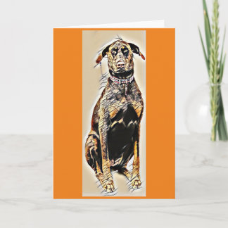 Doberman greeting card
