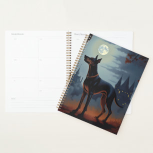 Doberman Halloween Scary Planner