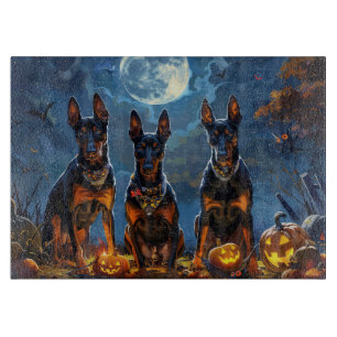 Doberman Halloween Spooky Cutting Board