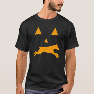 Doberman Halloween Spooky Face  Dog Classic T-Shirt