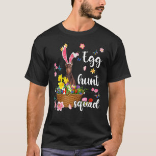 Doberman Happy Easter Day Easter Colourful Egg Hun T-Shirt