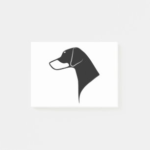 Doberman Head Natural Ears Post-it Notes