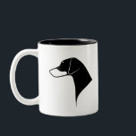 Doberman Head Natural Ears Two-Tone Coffee Mug<br><div class="desc">Doberman Head Natural Ears</div>