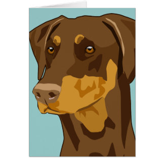 Doberman Head, Red, Uncropped