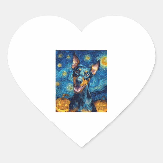 doberman heart sticker (Front)