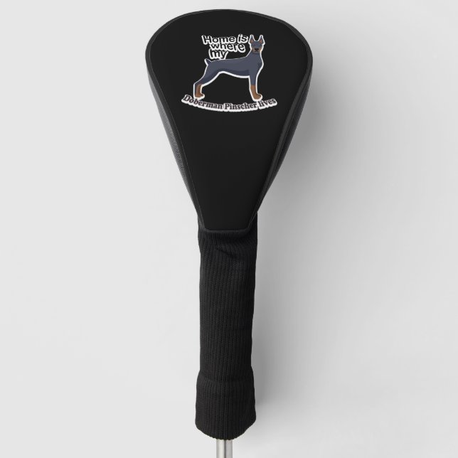 Doberman Home Golf Head Cover (Front)