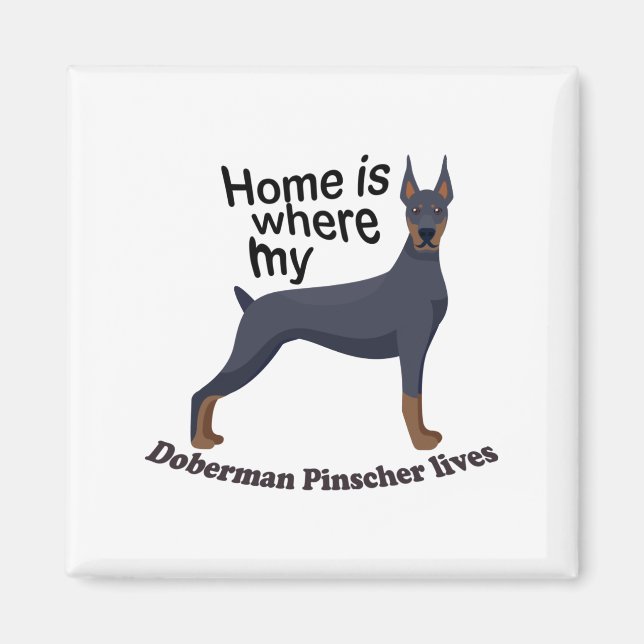 Doberman Home Magnet (Front)