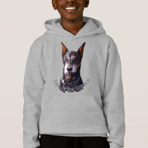 Doberman Hoodie Kid's Personalised Dog Art Shirt