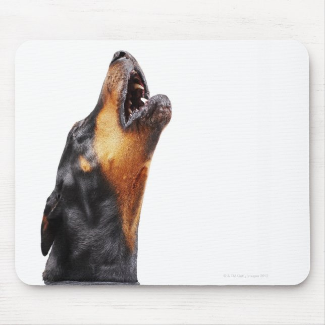 Doberman howling mouse mat (Front)