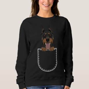 Doberman In The Breast Pocket Sweatshirt