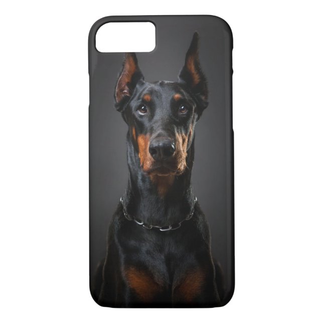 Doberman iPhone 7, Barely There Case-Mate iPhone Case (Back)