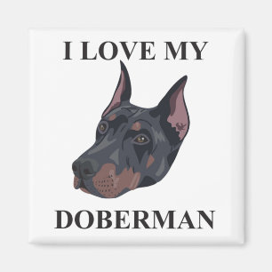 Doberman Love Magnet
