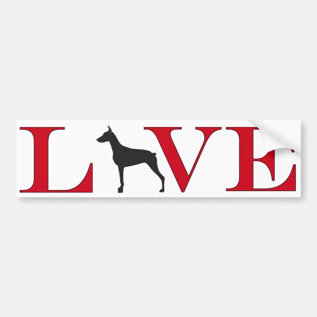 Doberman Lover Bumpersticker Bumper Sticker (Front)
