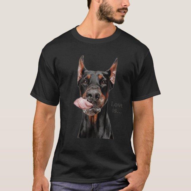 Doberman Lover Doberman Pinscher Dog Mum Dad Love T-Shirt (Front)