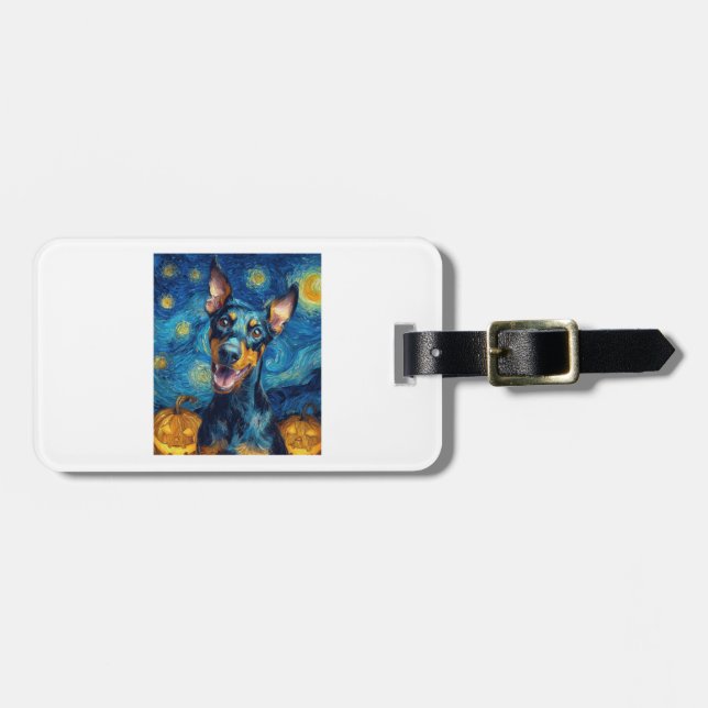 doberman luggage tag (Front Horizontal)