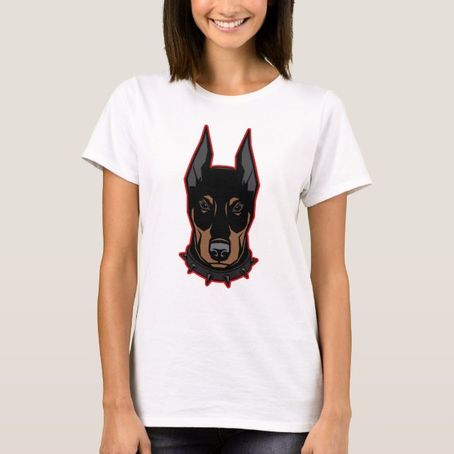 Doberman Mascot Unisex Tee (Front)