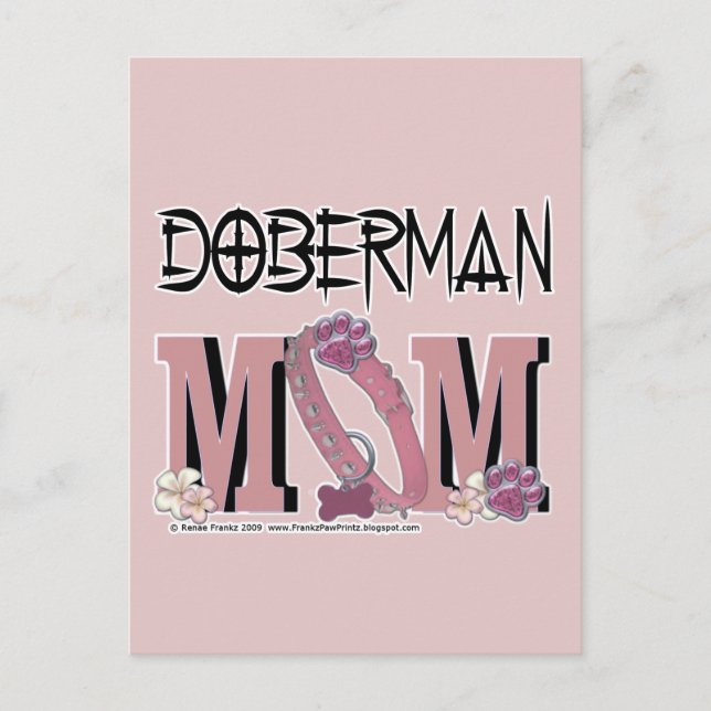 Doberman MOM Postcard (Front)