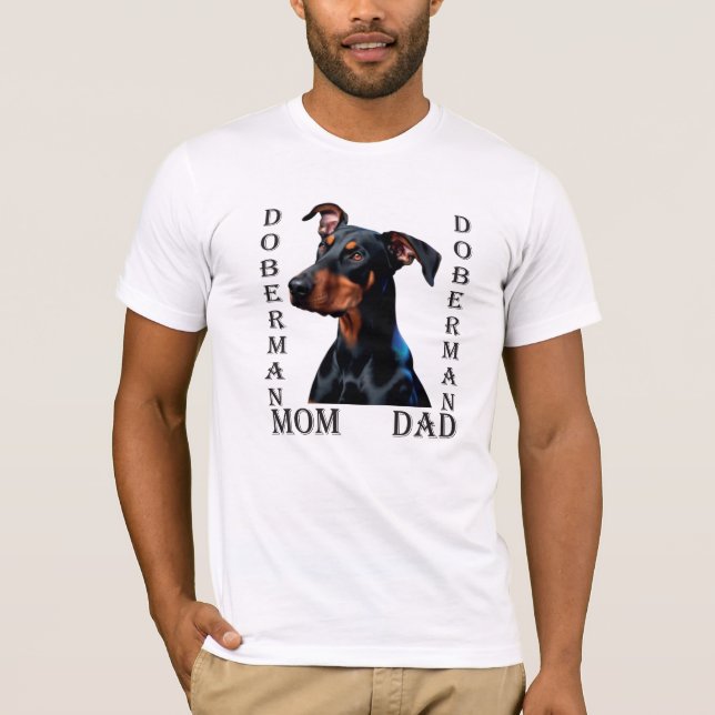 Doberman Mum Dad T-Shirt (Front)
