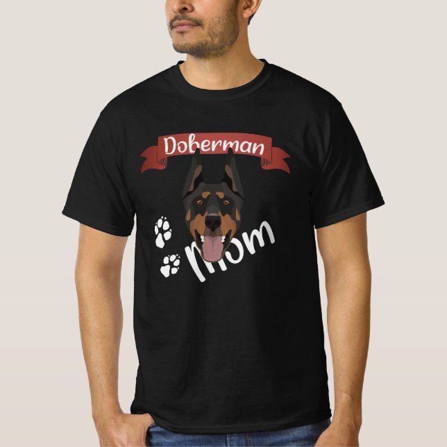Doberman Mum, Dog Mum T-Shirt (Front)