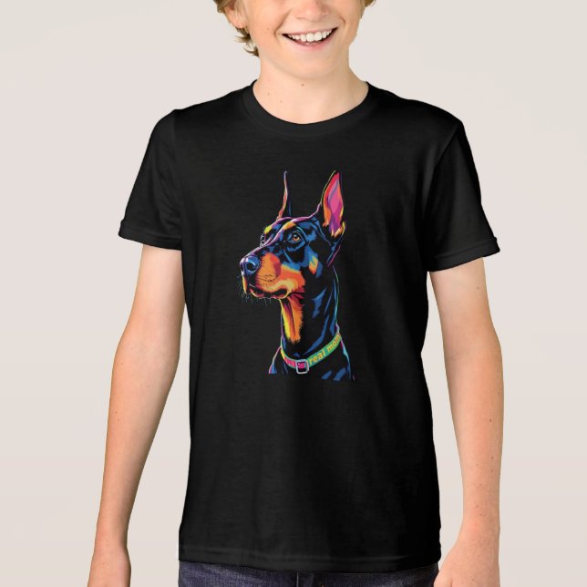 Doberman Mum Real Tri-Blend Shirt (Front)