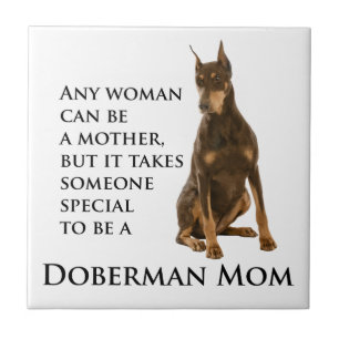 Doberman Mum Tile