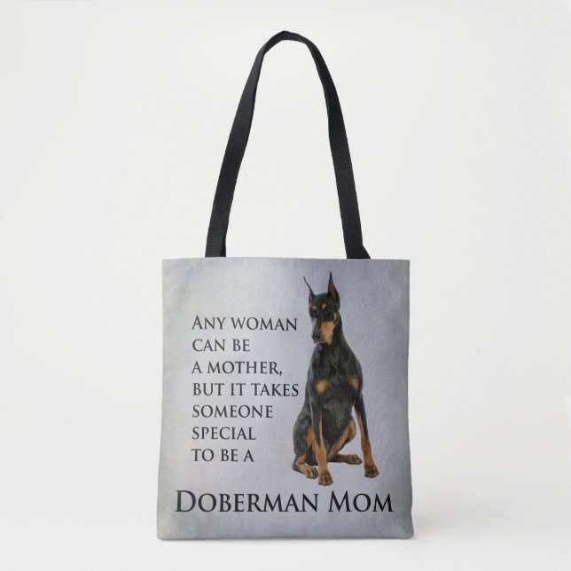 Doberman Mum Tote (Front)