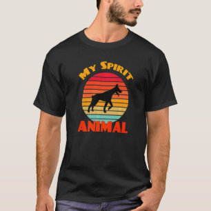 Doberman My Spirit Animal Dog  Retro T-Shirt