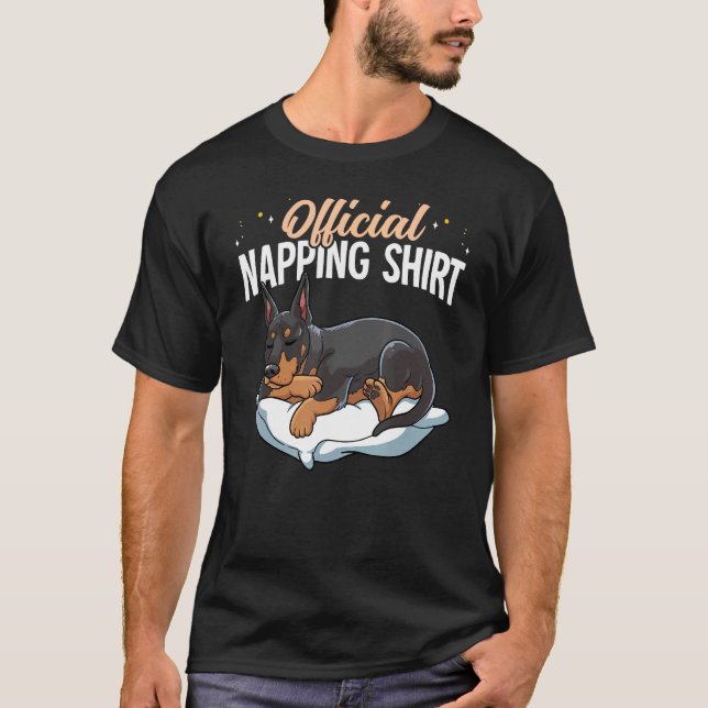 Doberman Official Napping T-Shirt (Front)