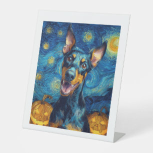 doberman pedestal sign