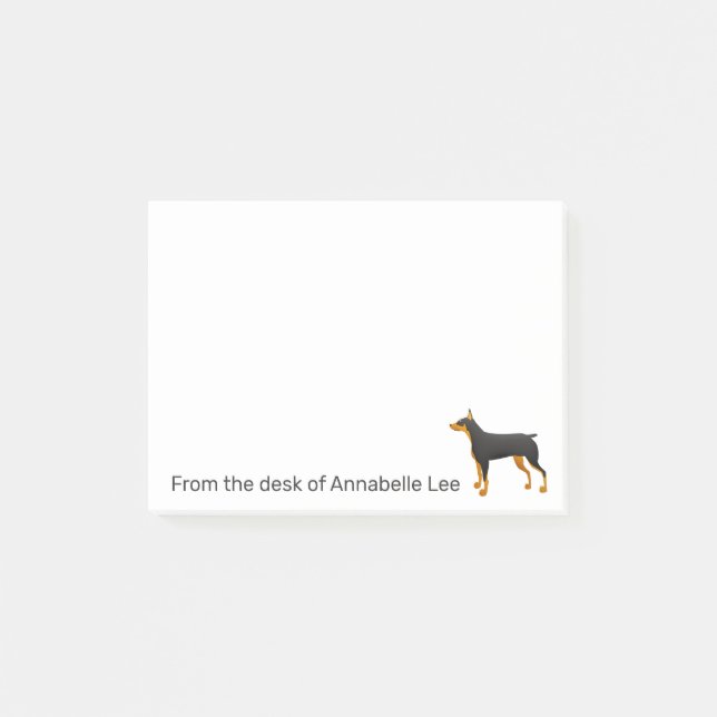 Doberman Personalize Post-it Notes (Front)
