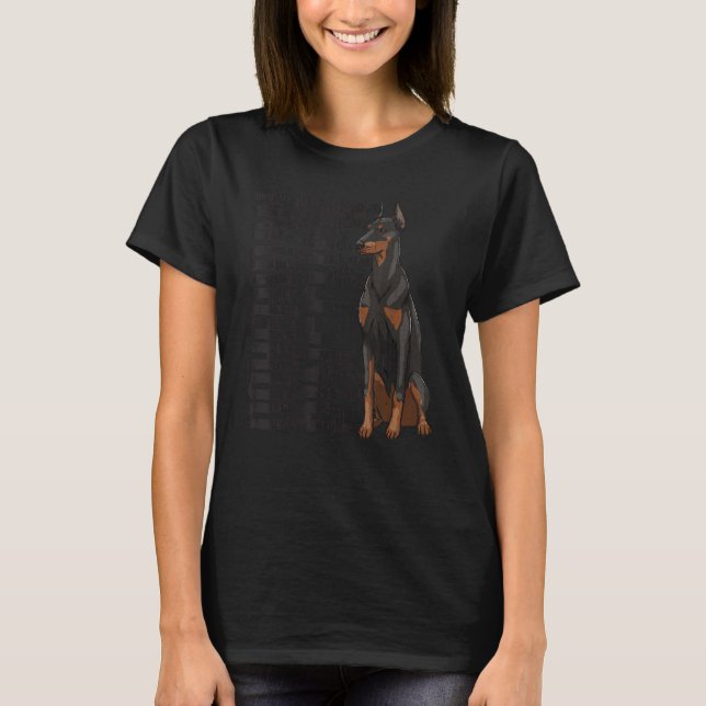 Doberman Pincher Funny Women Doggy Doberman Love T-Shirt (Front)