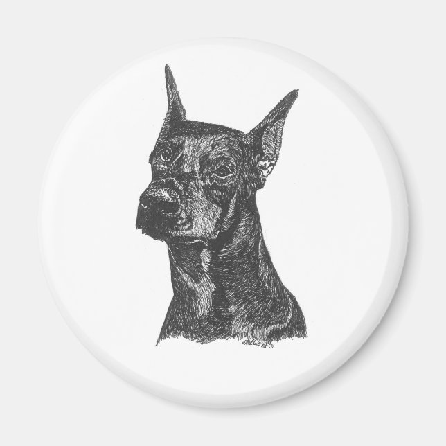 Doberman Pincher Magnet (Front)
