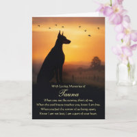 Doberman Pincher Sympathy Loss of Dog