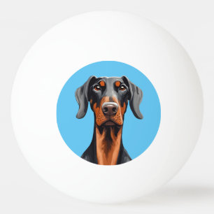Doberman Ping Pong Ball
