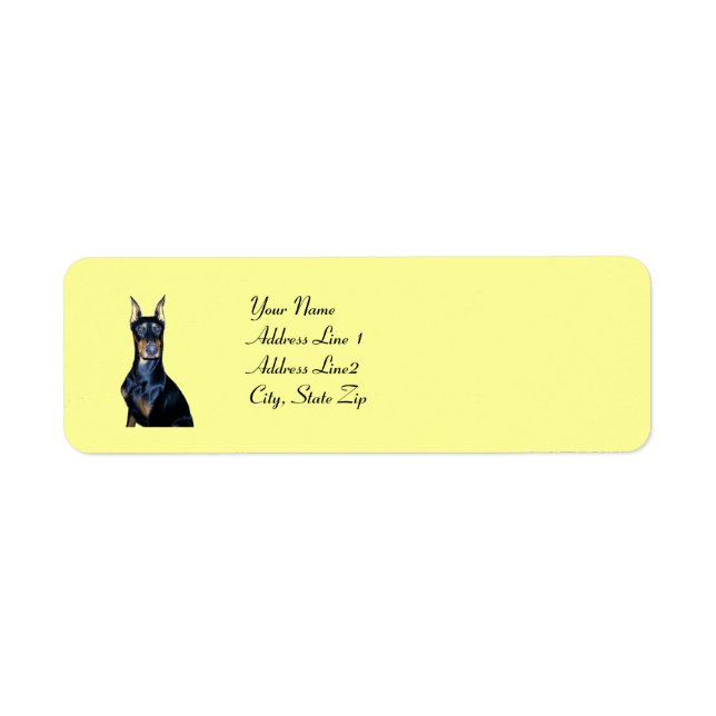 Doberman Pinscher Address Labels (Front)