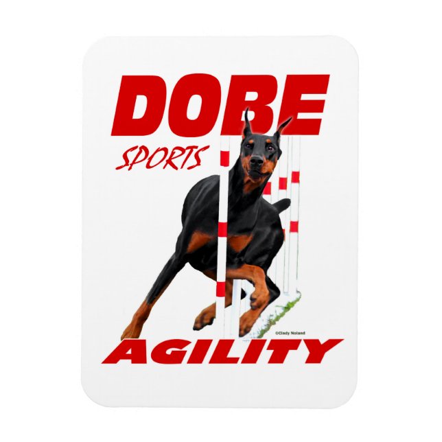 Doberman Pinscher Agility magnet (Vertical)