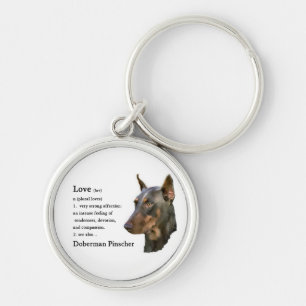Doberman Pinscher Art Love Is... Key Ring